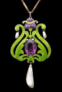 Suffragette Jewellery: Green (Give) White (Women) Violet (Votes)