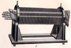 Latest Physical Therapy Equipment Machine for Light Treatment  from a steel engraving from a German Reference book dated 1906.